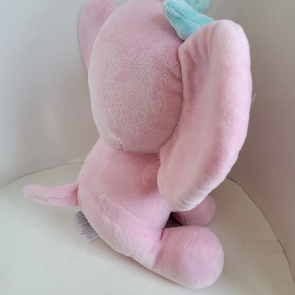 Bedtime Originals Pink Plush Elephant With Gray Ears - Picture 4 of 5
